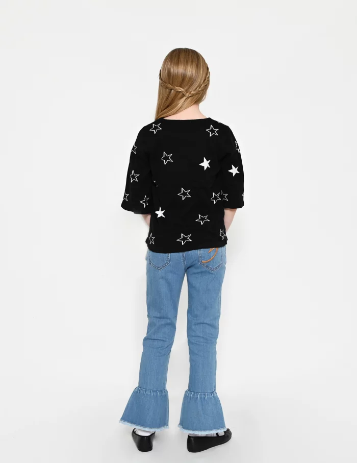 Girls Black with white pullover sweater. - Image 3