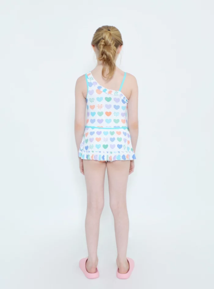 One Piece swimsuit with heart print - Image 2